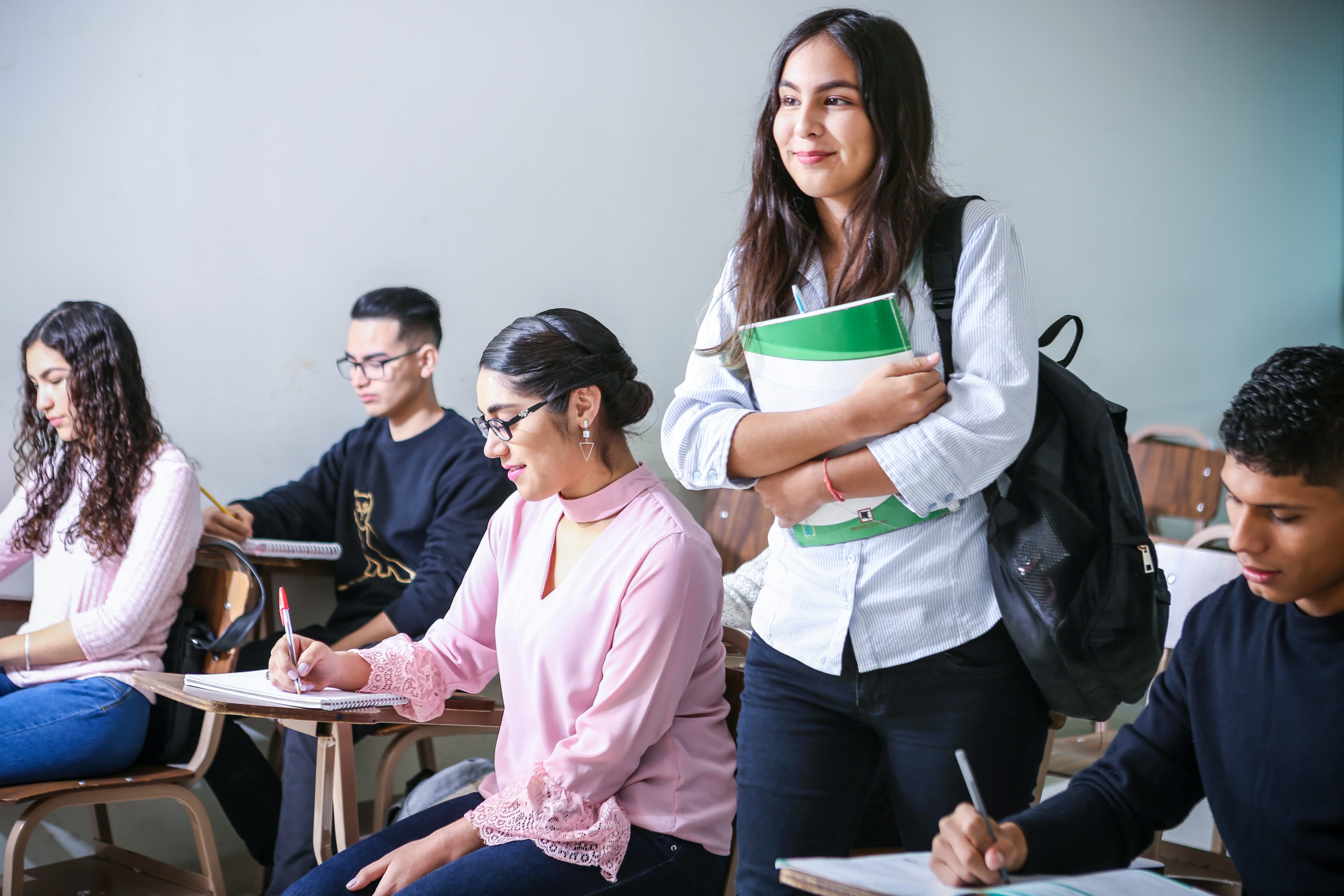 Students in a classroom at Ravenscroft College